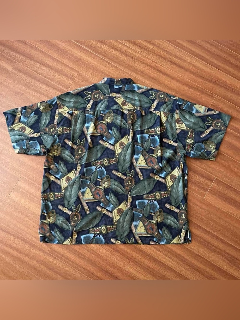 Tommy Bahama Silk Cigar Print Shirt XXL - Picture 5 of 8